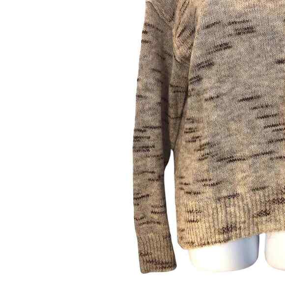 Max Studio Women’s Small Tan Brown Knit Sweater Crew Neck Long Sleeve Pullover - Picture 6 of 13